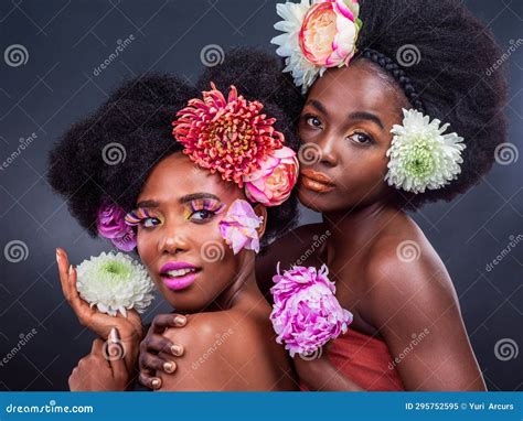 We Have Nothing To Hide And Everything To Show Two Beautiful Women Posing Together With Flowers