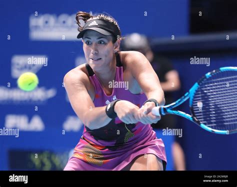 Tokyo Japan 23rd Sep 2022 Garbine Muguruza Of Spain Returns The