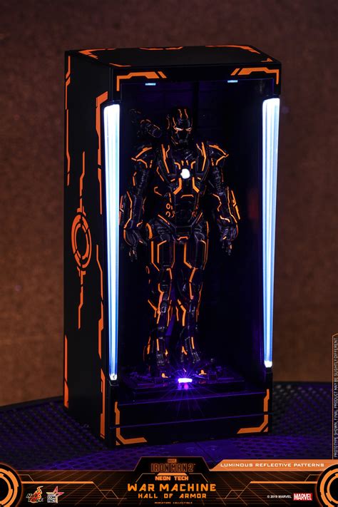 Hot Toys MMSC 13 Iron Man 2 Neon Tech War Machine Hall Of Armor Miniature Hot Toys Complete