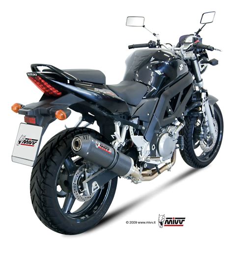 Suzuki Sv Exhaust Mivv Oval Carbon With Carbon Cap S L C Mivv