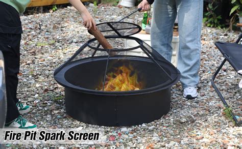 Amazon Lineslife Fire Pit Spark Screen Inch With Top Cover