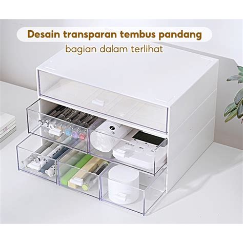 Jual Yh Organizer Meja Kotak Laci Kecil Laci Susun Rak Kecil Rak Pensil