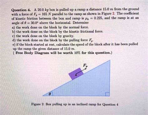 Solved Question A Kg Box Is Pulled Up A Ramp A Distance Of