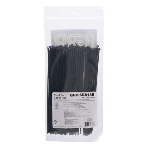 Black Steel Barb Lb Cable Tie Pack Nsi Industries