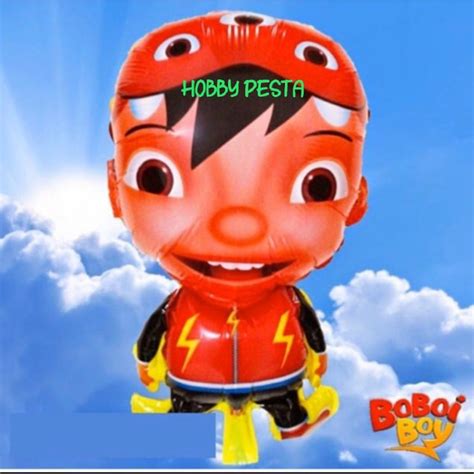 BALON GAS BOBOIBOY / BALON PLASTIK BOBOIBOY / BALON BOBOIBOY / BALON KARAKTER BOBOIBOY | Lazada ...