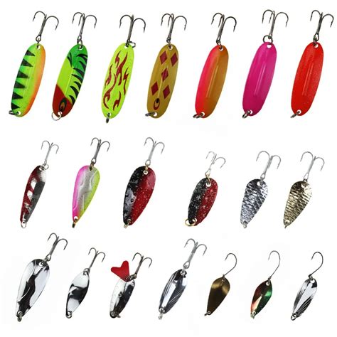 Runature Fishing Spoons Trout Lures Pcs Metal Casting Jig Lures With