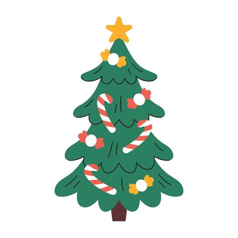 Decorated Christmas Tree 14625291 Vector Art At Vecteezy