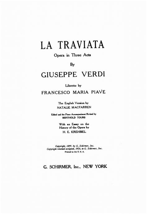 Verdi Libiamo Ne Lieti Calici Brindisi From La Traviata Easy Piano