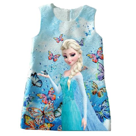 2019 Elsa Anna Dress for Girls Birthday Clothes Kids Princess Party ...