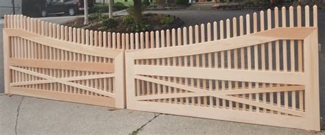 Wooden Driveway Gate Custom Made Out Of Western Red Cedar New England