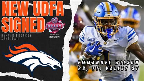 Denver Broncos Sign Udfa Rb Emmanuel Wilson Youtube