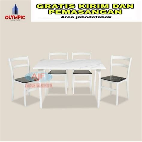 Olympic Meja Makan Dinner Table Kursi Dtm Marble Lazada Indonesia