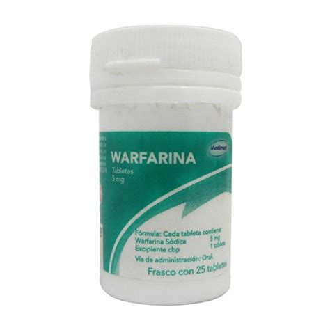 Warfarina Medi Mart 5 Mg 25 Tabletas Walmart