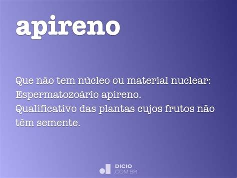 Apireno - Dicio, Dicionário Online de Português