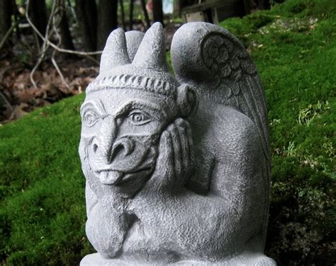 Gargoyle Statue Concrete Garden Statue Gothic Creature Statue Garden