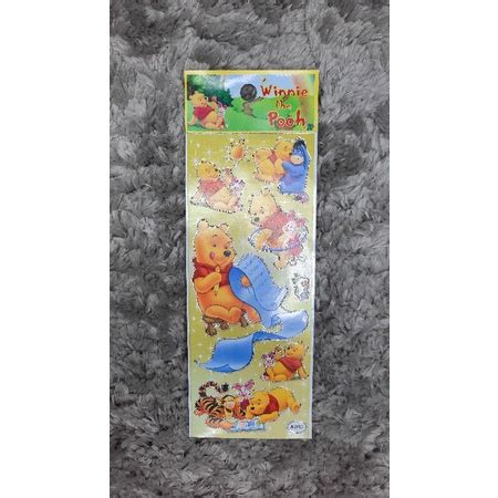 Kit Cartelas De Adesivo Stiker Ursinho Pooh Adesivos