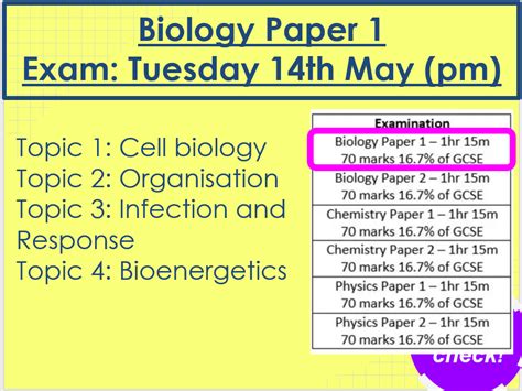 Biology Paper 1 Revision AQA Trilogy Foundation Teaching Resources