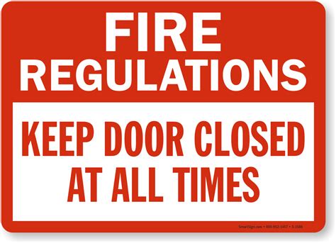 Fire Door Keep Closed Signs