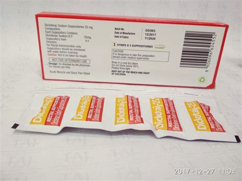 Diclofenac Sodium Suppositories 25mg Manufacturer In India Taj