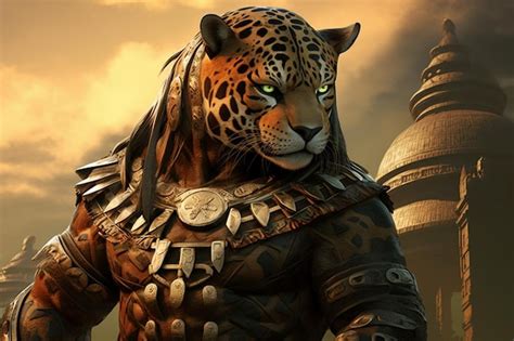 Premium Photo | Jaguar aztec warrior