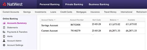 Online Banking Screenshot