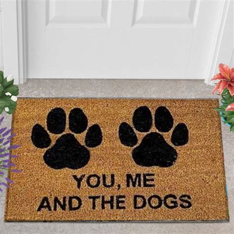 You Me And The Dog Doormat Funny Dog Door Mat Welcome Etsy