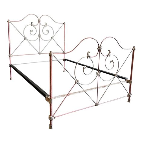 Late 19th Century Antique Full Size Iron Bed With Side Rails Chairish