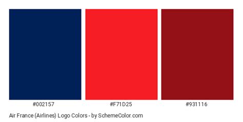 Air France (Airlines) Logo Color Scheme » Blue » SchemeColor.com