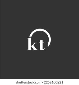 Kt Initial Monogram Logo Creative Circle Stock Vector Royalty Free