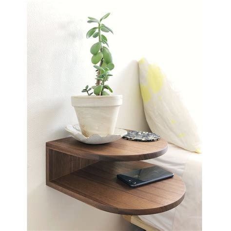 Floating Nightstand Walnut Etsy