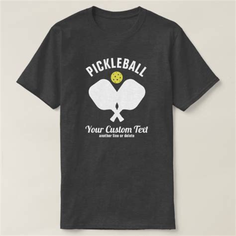 Pickleball Club Pickleball Paddle And Ball Custom T Shirt Zazzleca