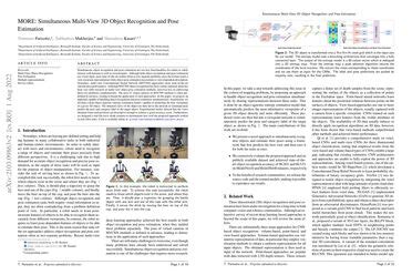 MORE Simultaneous Multi View 3D Object Recognition And Pose Estimation