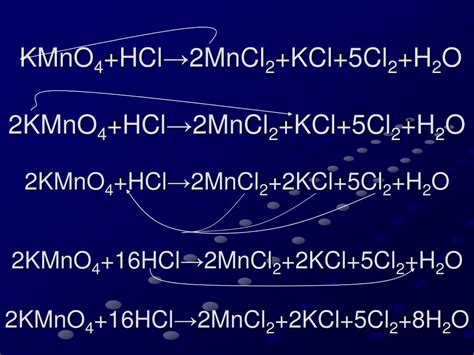 Ppt Kmno 4 Hcl→mncl 2 Kclcl 2 H 2 O Powerpoint Presentation Free