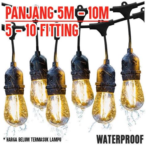 Jual Kabel Fitting Lampu Cafe Kafe Gantung Outdor E Shopee Indonesia