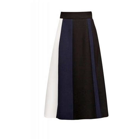 Tara Jarmon Colorblock Midi Skirt 300 Liked On Polyvore Featuring