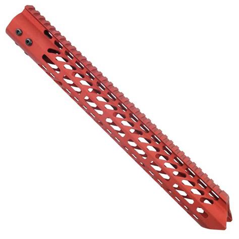 AR-15 Warhead Series 15" M-LOK Free Float Handguard in Red | M-LOK