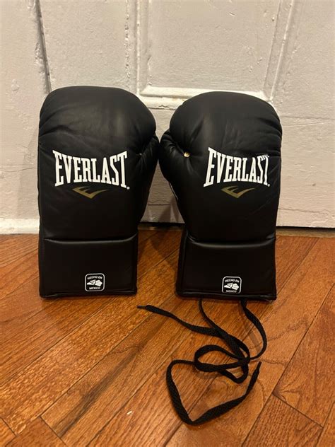 Everlast Black Mx2 Pro Fight Gloves 8oz Grant Winning Reyes Ebay