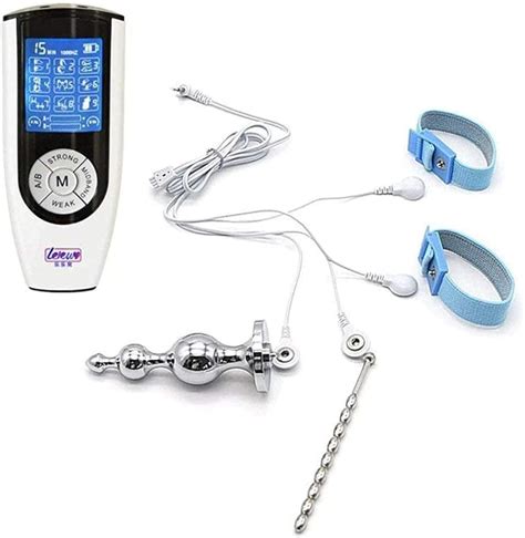 Estim Sex Set 9 Modi Elektro Shock Analplug Analdildo Penisring Hoden