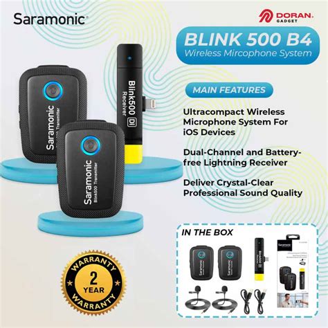 Jual Saramonic Blink 500 B4 Microphone Wireless Doran Gadget