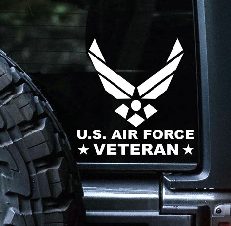 U S Air Force Veteran High Quality Vinyl Car Decal Sticker