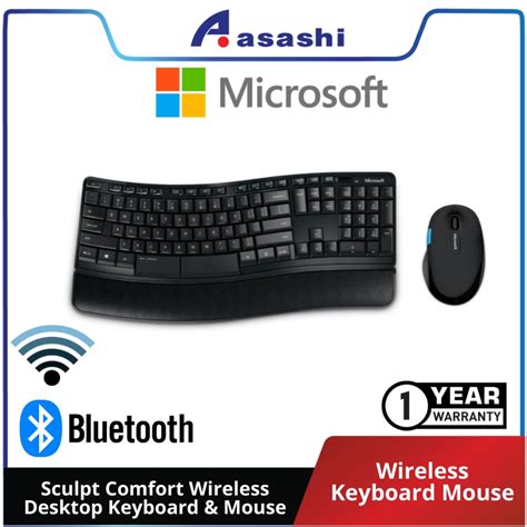 Microsoft Sculpt Comfort Wireless Desktop Keyboard And Mouse L3v 00027 Shopee Malaysia