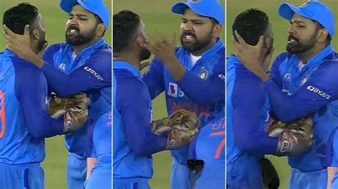 Watch Rohit Sharma S Aggressive Gesture Towards Dinesh Karthik After