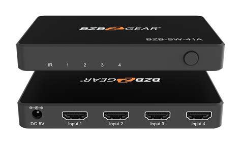 Bzb Sw A Bzbgear X K Uhd Ultra Slim Hdmi Switcher With Ir Remote