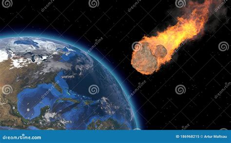 Asteroid Impact On Earth Asteroid Comet Meteorite Glows Enters The