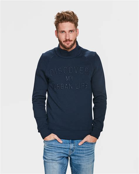 Herren Sweatshirt Mit Hohem Kragen 83286803 We Fashion