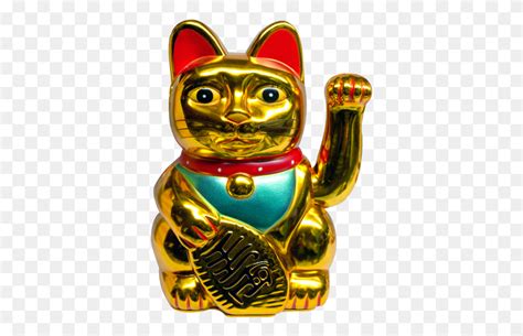 Maneki Neko Transparent Background Chinese Lucky Cat Toy Figurine