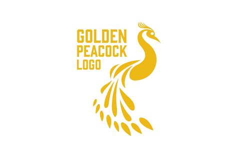 Golden Peacock Silhouette Logo | Branding & Logo Templates ~ Creative ...