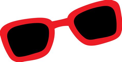 Red Sunglasses Illustration Hand Drawn Style 19985659 Png