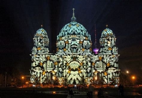 The Berlin Cathedral Iluminates During the Festival of Lights