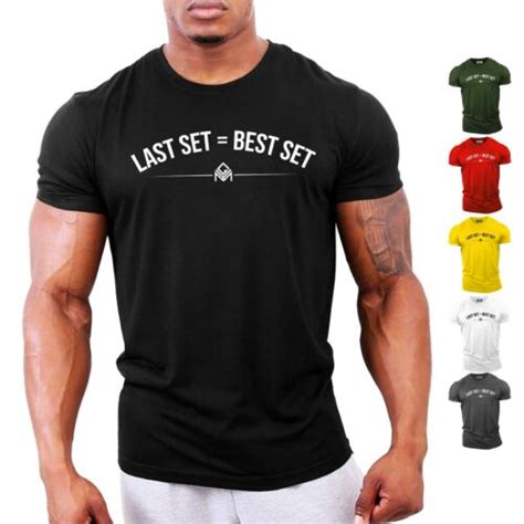 Last Set Best Set Gym T Shirt Bodybuilding Clothing Workout